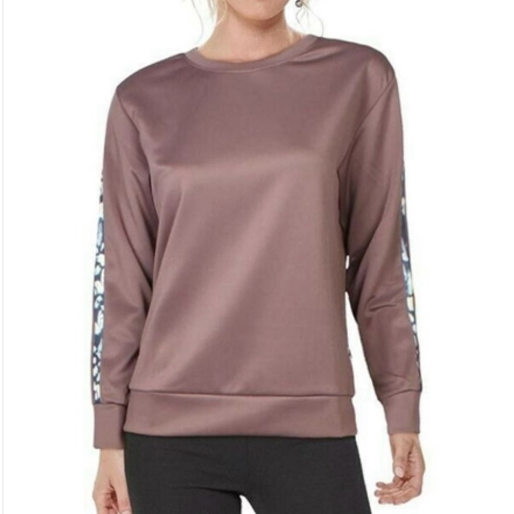 NICOLE MILLER Sport Purple Scuba Crew Neck Sweatshirt Medium NWOT